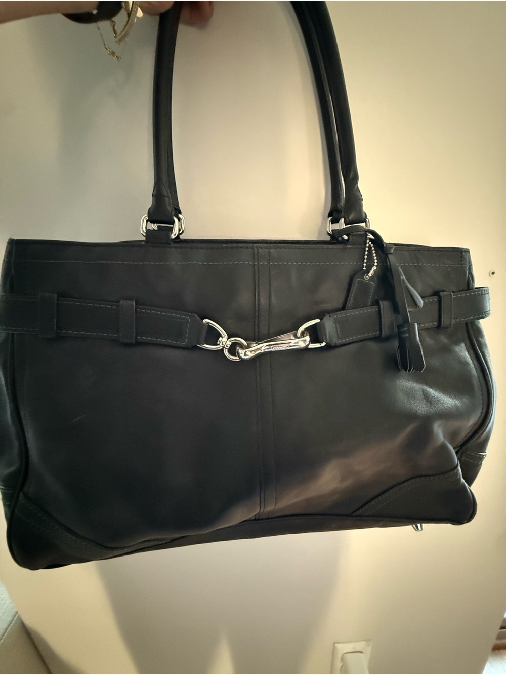 Vintage Leather Coach Hampton Tote